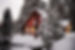 Mountain cabin in winter