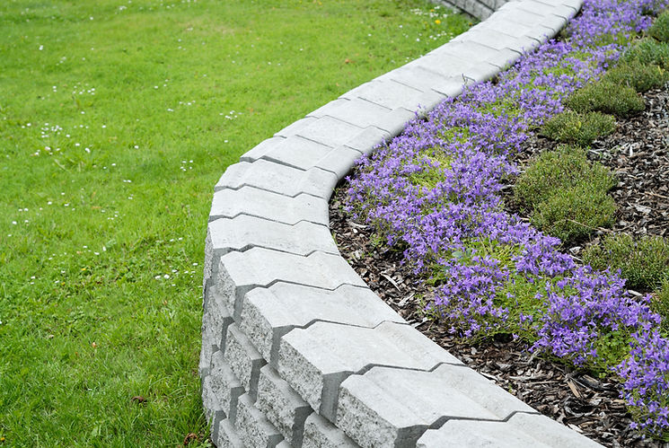 Abstract garden wall