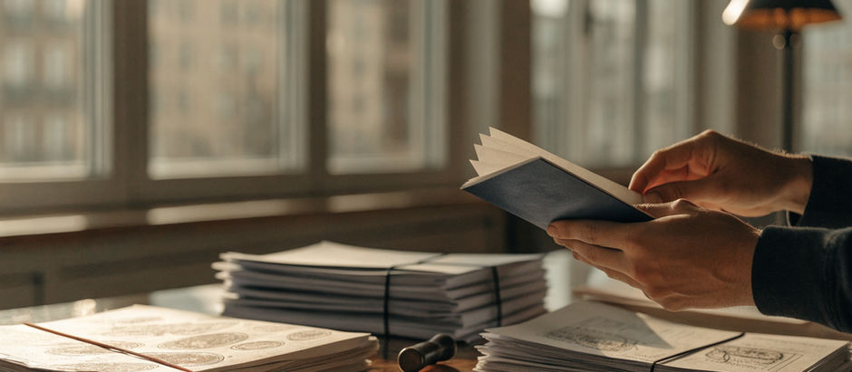 Stack of documents being reviewed, representing a queue of support tickets