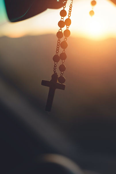 Hanging Rosary Silhouette