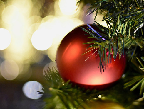 Nahaufnahme eines Weihnachtsschmucks
