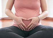 Pregnant woman meditating