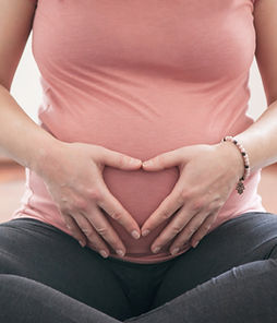 Pregnant woman meditating