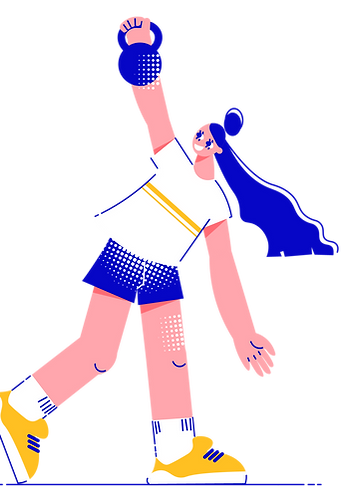 Illustration d'une femme faisant de l'exercice