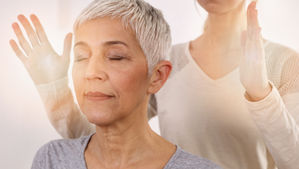 woman getting reiki