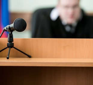 In court