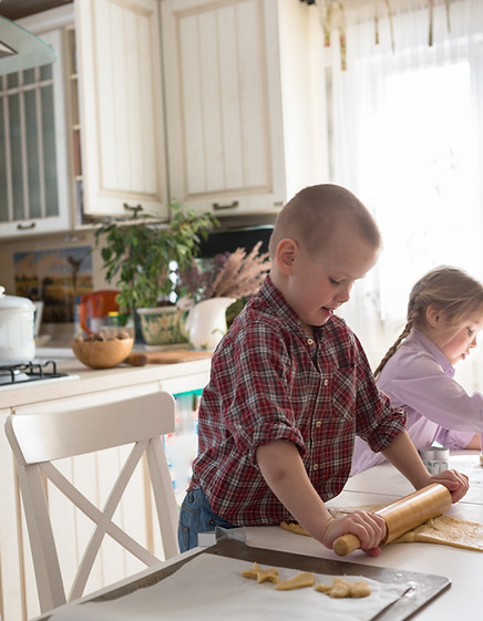 Children in the kitchen