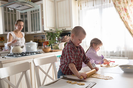 Children in the kitchen