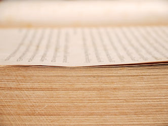 A close-up photo of a thick book