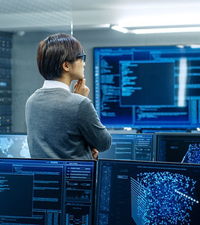 Person Analyzing Data