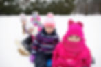 Barn Sledding in Snow