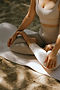 Yoga Pose on Sand
