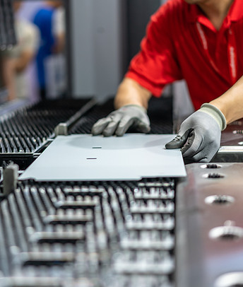 Operator working on an assembly line.