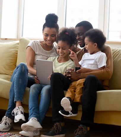 Family with Tablet