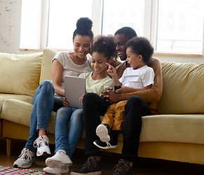 Family with Tablet