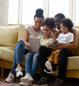Family with Tablet