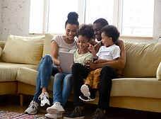 Family with Tablet