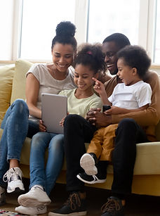 Family with Tablet