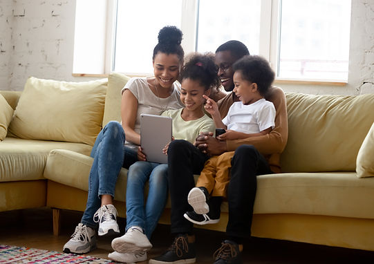 Family with Tablet