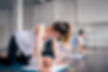 Moms doing yoga together