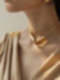 Colar de ouro em close-up