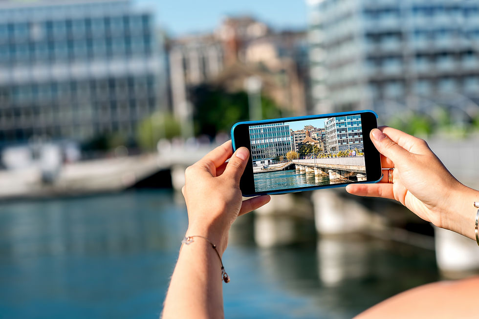 Telefonfoto von einer Stadt