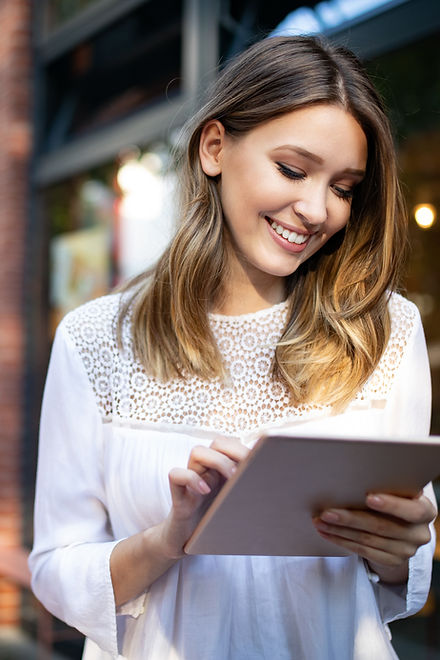 Woman Using a Tablet