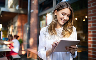Woman Using a Tablet