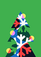 幾何学的なクリスマスツリー