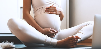 Prenatal Yoga with Laptop