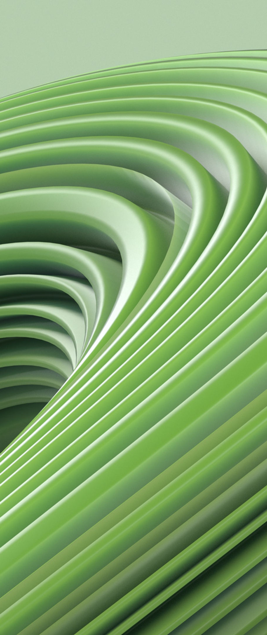 Green Curved Lines