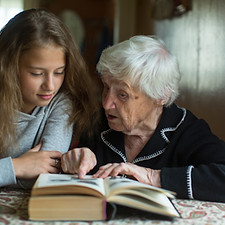 Reading a book