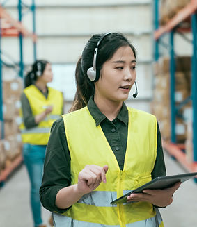 Warehouse Worker in Yellow Vest