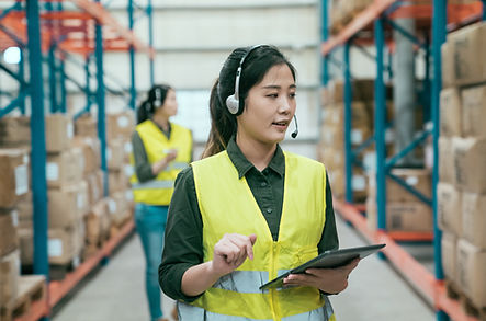 Warehouse Worker in Yellow Vest