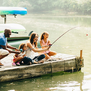 Family Fishing in a cottage near toronto