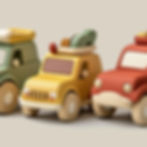 Colorful Wooden Toy Cars