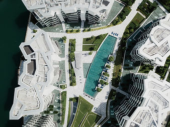 Aerial View of Modern Neighborhood