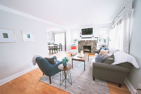 Cozy Living Room with Fireplace