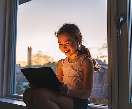 Girl with a Tablet