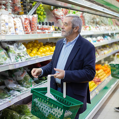 Man Shopping for Groceries