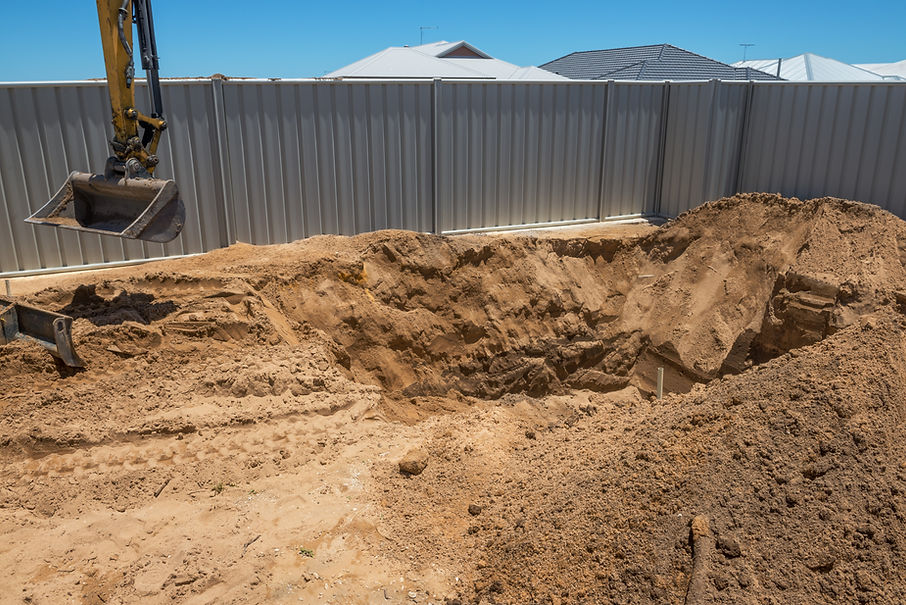 Excavation on a construction site