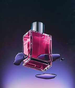 Botella de vidrio de perfume