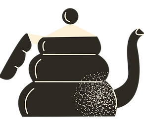 Abstract Black Teapot