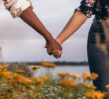 Holding Hands Outdoors