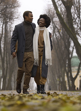 Couple Walking Outdoors