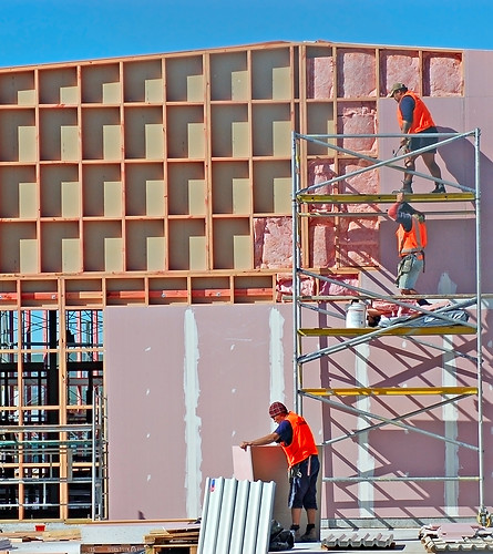 Insulation and drywall installation