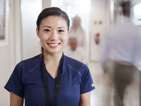 Picture of a smiling medical employee having a good day thanks to CanStaff Employment Services Medical Jobs Salem Oregon, CanStaff Employment Services