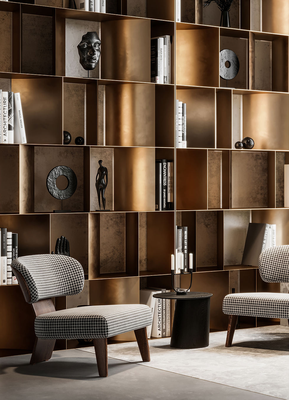 Decoração de Biblioteca Moderna