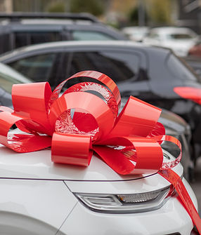 Car with Red Bow