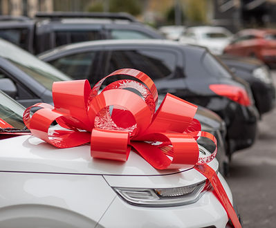 Car with Red Bow